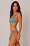 Women's Khaki Triangle Bikini Set Drawstring Tie Adjustable Beach Bikini - 2
