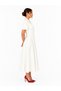 Ecru Pearl-Detained Midi Dress - 4