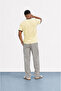 Men's Deep Pleated Fabric Baggy Trousers Gray - 3