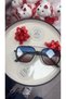 Unisex Black Gradient Glass Square Sunglasses Metal Frame with Uv400 Protection - 2