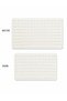 Bubble Plush Bath Mat Toilet Mat Set of 2 Washable Cream Color Non-Slip Base Without Fringe50X80(Square)60X100(Square) - 2