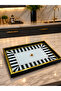Love Bird Patterned Gold-Black Framed Presentation Tray 33X23Cm