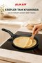 Crepe Pan 26 cm Cast Granite Thick Body Professional Pancake Pan with Even Heat Distribution - 2