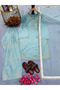 Light Blue Silk Embroidered Palazzo Suit Set - HRT8046 | Light Blue-Size:L-40-Inches - 4