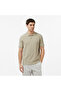 Men's Beige Slim Fit Polo Collar T-Shirt