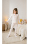 Baby Girl & Child Ruffled Wide Collar Buttoned 100% Cotton Pajama Set