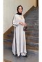 Summer Aerobin Fabric Bat Sleeve Suit with Piping Detail - Mink - 2