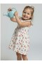 Girl's Cherry Patterned Muslin Fabric Dress - 4