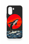 Oppo A6T Compatible Red Sun Whale Pattern Silicone Case - 2