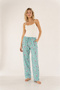 Elastic Waist Patterned Cotton Women's Pajama Bottoms