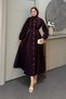 Romantic Lace Detailed Dress Plum - 2