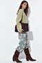 Viorna Ribbed Half Turtleneck Buttoned Cardigan - 4