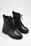 S220Cilt Women's Lace-Up Side Zipper Non-Slip Sole Short Boots
