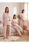 New Season Beige 100% Cotton Short Sleeve Maternity and Nursing Nightgown Pajama Set with Features of Maternity and Nursing - 2