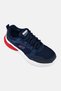 Men Air Cushioning Lace Up Outdoor Shoes, Navy
