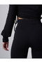 Black Jacquard Trousers with Elastic Waistband - 3