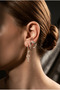 Set of 3 Snake Model Zircon Stone Gold Color Earrings