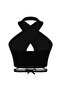 Cross-Tie Halter Neck Lina Crop - 2