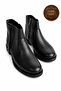 Men's Black Winter Fur-Lined Rubber Sole Stylish Casual Men's Comfortable Boots - 7