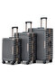 Aeris Aluminum Framed 3PCS Set (20/24/28 Inch) Luggage Hard Shell, Lightweight, Bottle Holder, Suitcase