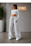 2-Piece Women's Ny Printed Sweatpants (Black-Grey) Oversize Baggy Loose Legs - 4