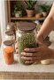 Nero Zone Bamboo Lid Glass Storage Container 1300 ml Set of 12 - Vacuum Pantry Storage Jar Set - 5