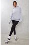 Women's Gray Angel Energy Printed 3 Thread Hooded Hoodie Sweatshirt - 3