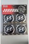 Rim Hub Rigging Hyundai Aluminum 60mm. Set of 4 Black - 2
