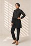 Beli Lace-Up Patterned Full Protection Hijab Swimsuit Set - 3