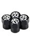 Metal 4 Piece Sibop Cover with Volkswagen Logo (Black-white)