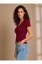 Women's T-Shirt V Neck Short Sleeve - 3