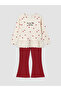 Ecru Ruffled Girls' Tights Set - 3