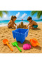 5 Piece Castle Bucket Beach Sand Toy Set Children's Sand Toy - 3