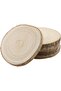 7-8 Inch Large Natural Wood Slice with Bark, Unfinished Wooden Coasters Circles, Blank Round Wood Ornaments Slices Bulk for Centerpieces Craft Wedding Party Christmas Decor