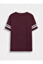 Burgundy Cotton Oversize Women's T-Shirt - 6