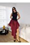 Women's Burgundy Asymmetrical Trousers
