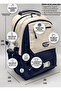 Water Resistant Satin Fabric Horizontal Column Detailed Unisex Multi-Compartment Middle School, High School School Backpack Travel Bag - 6