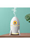 Cute Aerospace Rockets Mini Humidifier 350ML USB Personal Desktop Humidifier Auto Shut off with Night Light