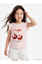 Original Oval Collar Printed Girls' Undershirt 2-Pack - 2