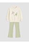 Lcw Baby Ecru Printed Baby Girl Set
