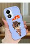 Vivo Y02S Compatible Case Camera Protector Blue Silicone Couple Phone Case Conan Pattern