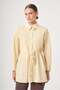 Women's Collared Knitwear Poplin Shirt Yellow 31444 - 4