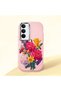 Realme C75 Compatible Case Camera Protector Pink Silicone Couple Phone Case with Floral Pattern