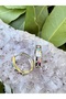 Silver Multicolor Zircon Stone Hoop Anti-Allergic Non-Tarnish Steel Earrings - 3