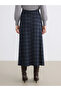 Two Mt Shop Quality Plaid A-Line Skirt with Belt - 4