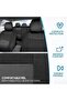 أغطية مقاعد السيارة من بولي برو باللون الفحمي على خلفية سوداء - أغطية مقاعد أمامية وخلفية منفصلة - 5