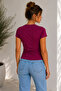 Women's Cotton V-Neck Slim Fit Basic T-Shirt - 3
