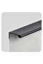 12cm Yaris Matte Black Integrated Handle with Glass Cover That Attaches from the Back with Screws Drawer Lid Handle - 2