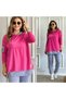 Women's Pink Hooded Hem Detail Trim Reverse Stitching Double Suit - 2