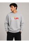 Your Best Harder Print Detailed Crew Neck 2 Thread Sweatshirt with Embroidery Detail